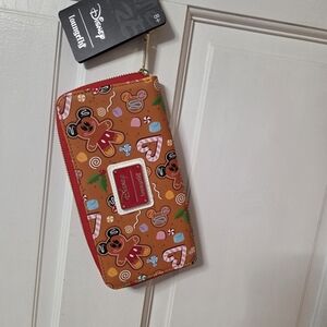 Loungefly Gingerbread Themed Wallet with Red and White Accents